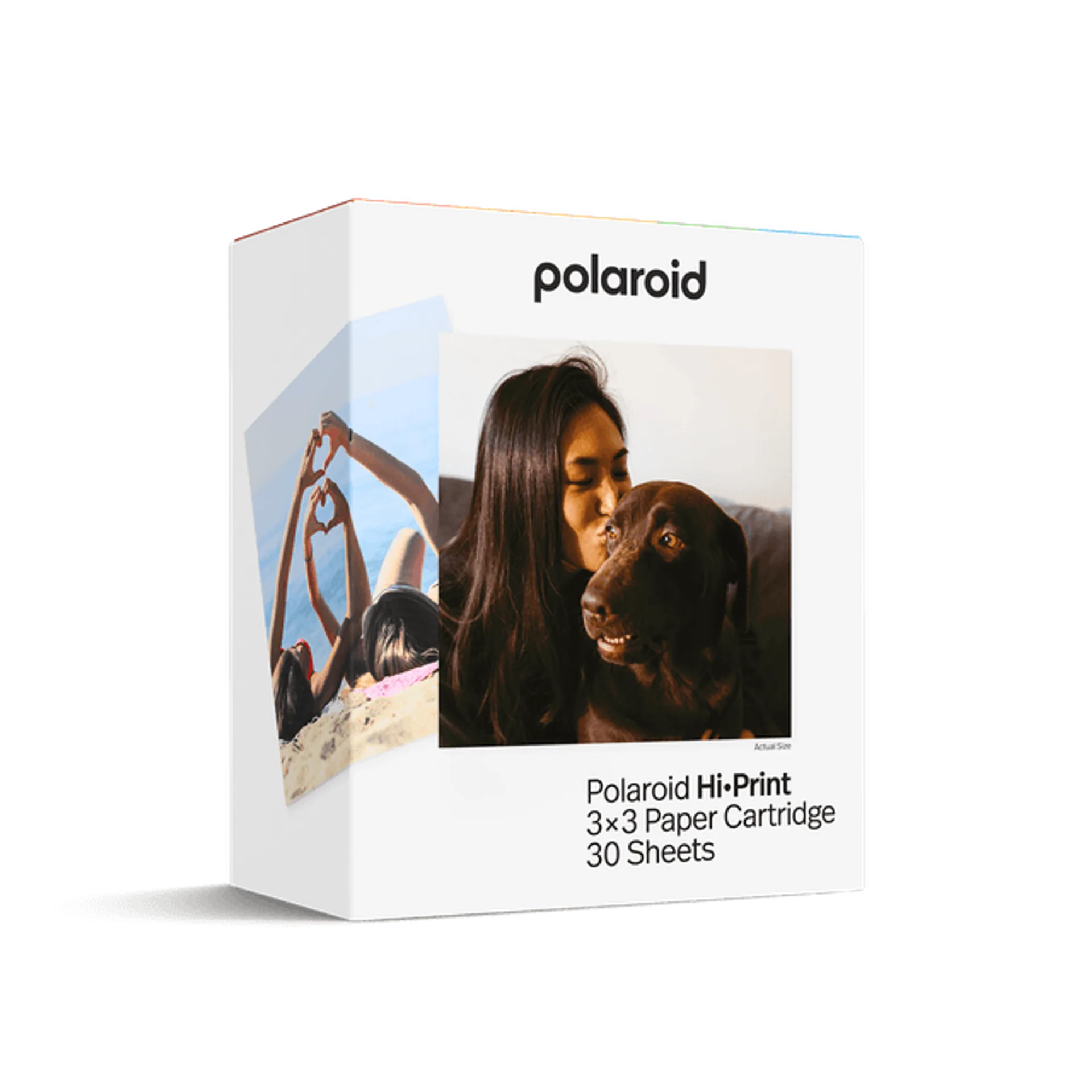 Polaroid Hi-Print 3x3 paper cartridge box, 30 sheets.