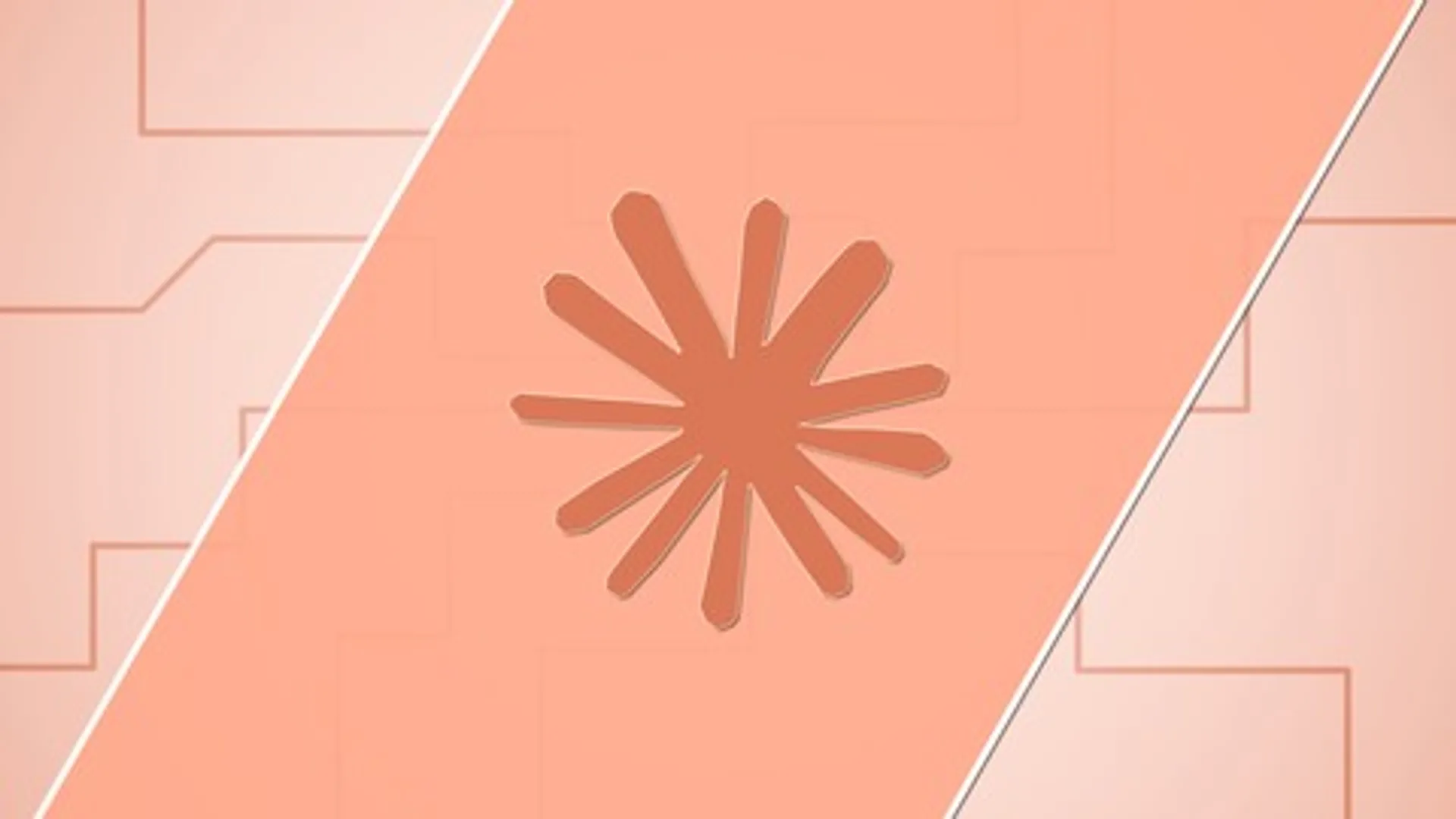 Anthropic Claude logo on warm peach diagonal band with circuit-line pattern, Claude Code course branding.