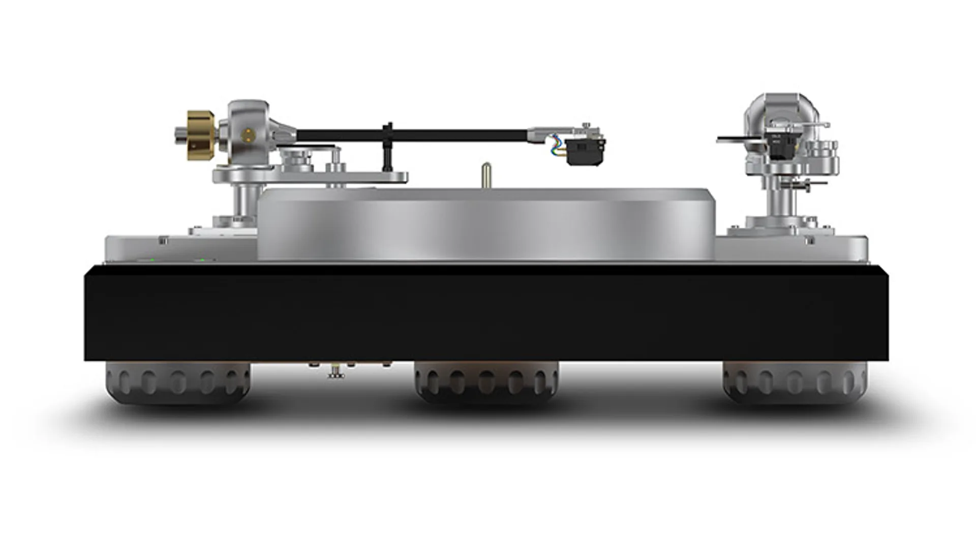 Front view of Acoustic Signature Verona Neo Makassar finish turntable