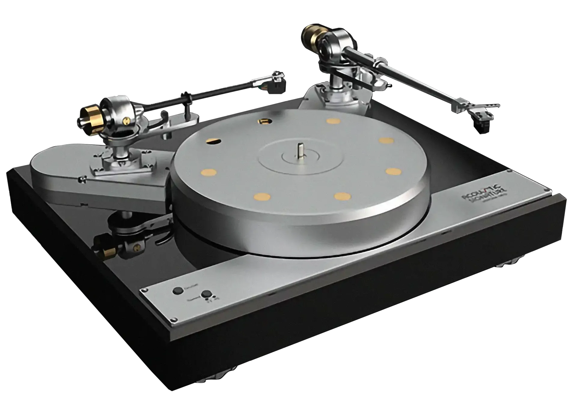 Close detail of Acoustic Signature Verona Neo platter edge and plinth trim