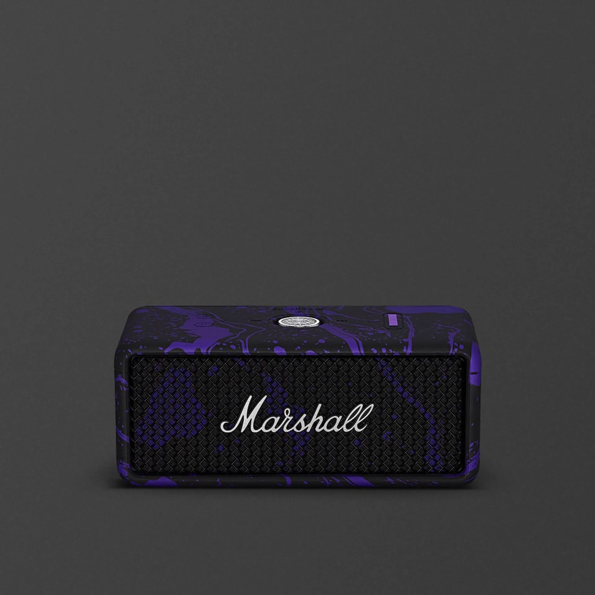 Marshall Emberton III Hendrix Edition portable Bluetooth speaker with cosmic purple finish