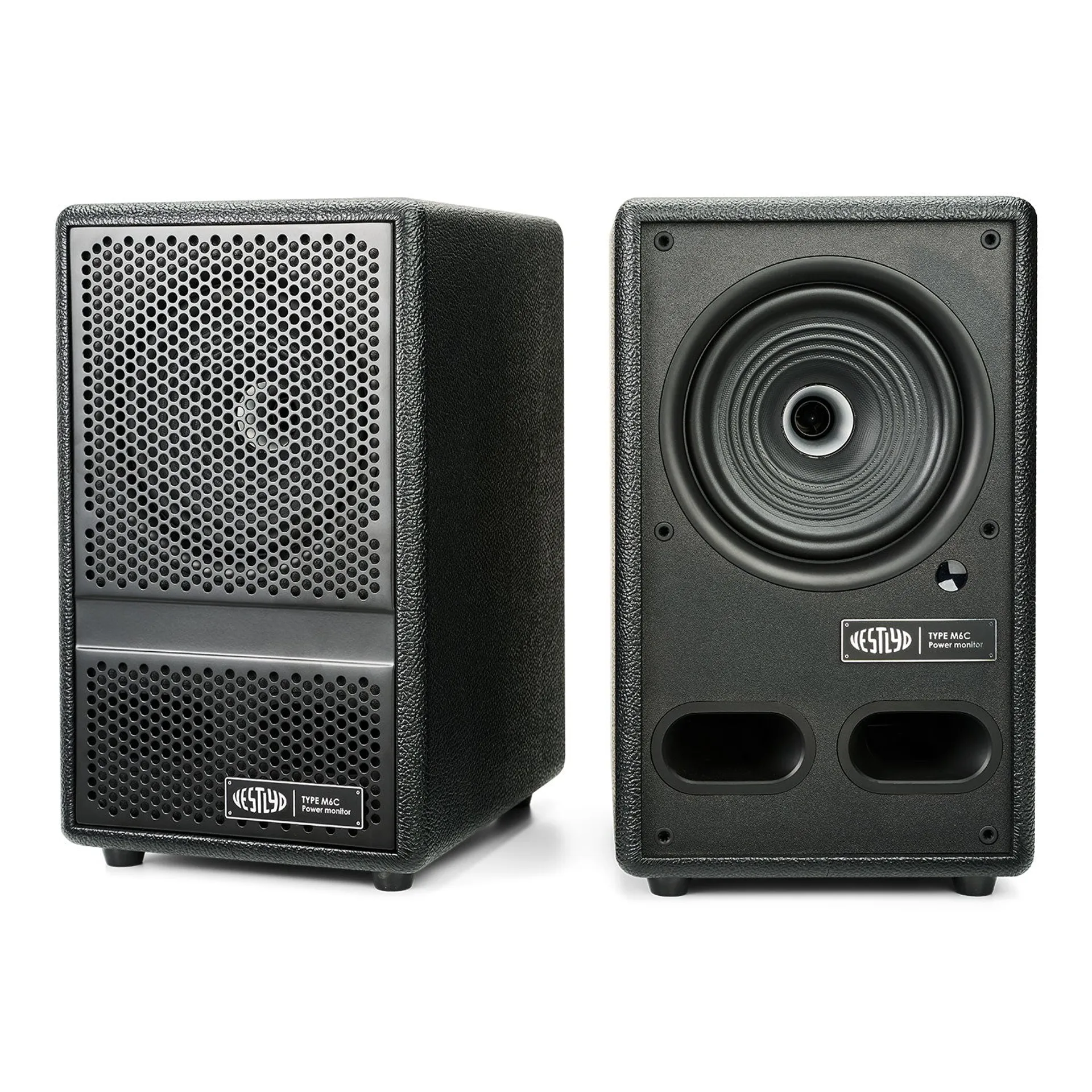 Vestlyd M6C Active black synthetic leather finish pair