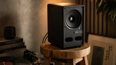 Vestlyd M6C Active compact powered stereo speakers for TV vinyl and desktop